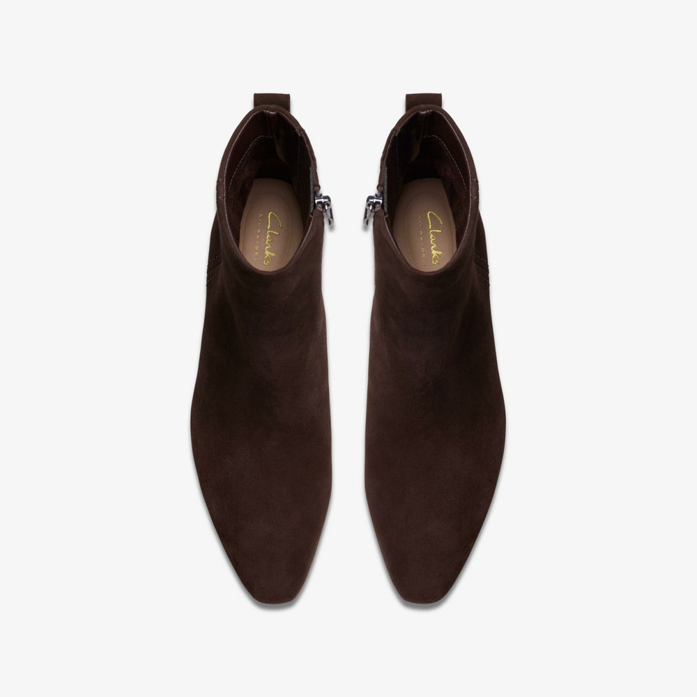 Edina Up Dark Brown Suede | Clarks online - Women