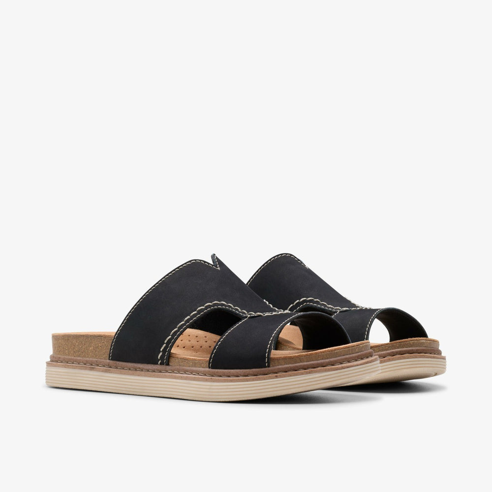 Arwell Walk Black Nubuck | Clarks on Sale - Women