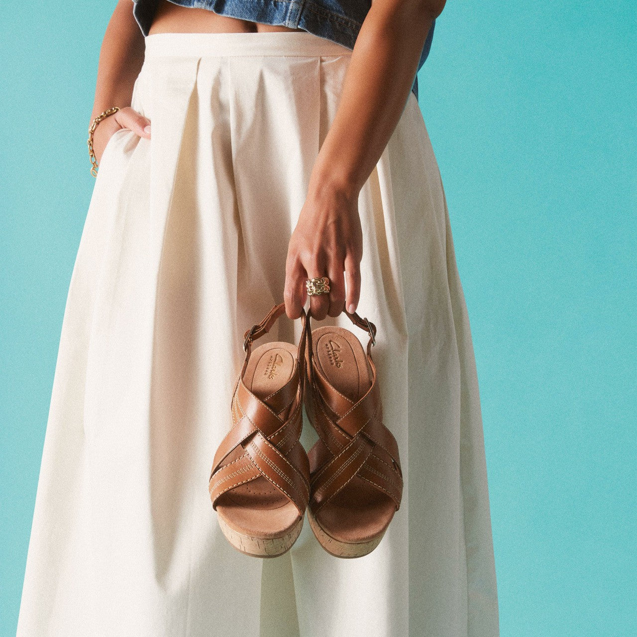 Sabina Sling Tan Leather | Clarks on Sale - Women