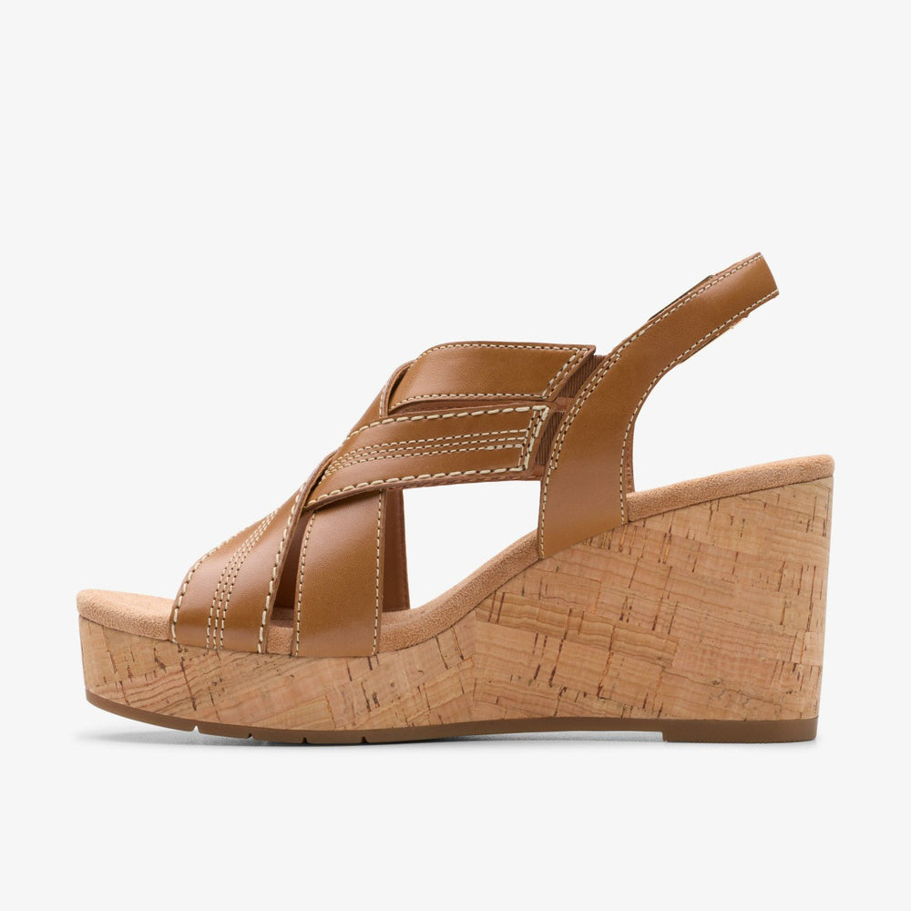 Sabina Sling Tan Leather | Clarks on Sale - Women