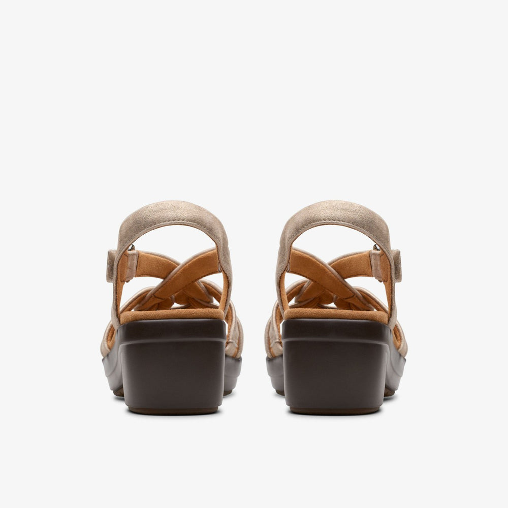 Tuleah Cross Metallic Leather | Clarks outlet - Women