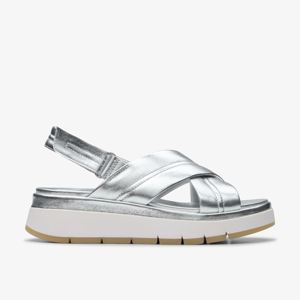 Tuscan Cross Silver Leather | Clarks online - Women