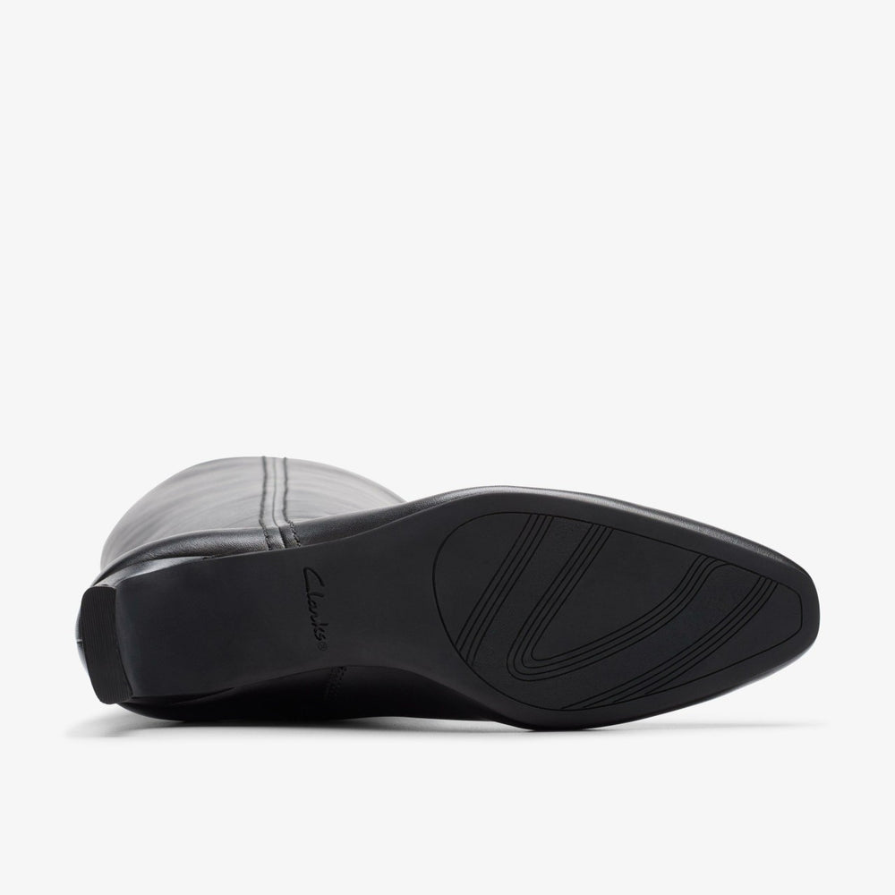 Edina Tall Black Leather | Clarks on Sale - Women