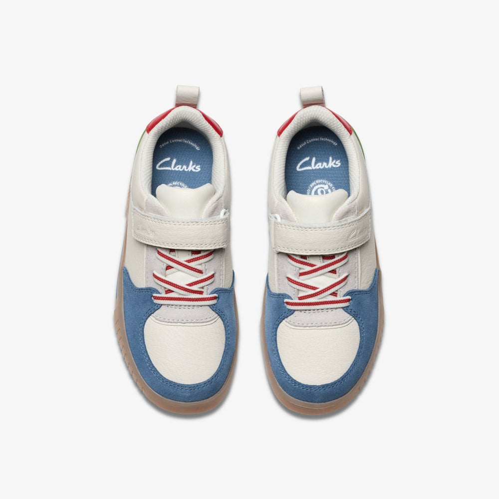 Oslo Vibe Kid White / Blue | Clarks for sale - Kids