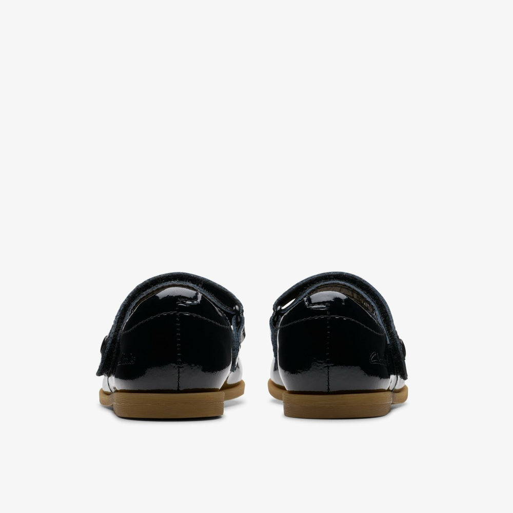 Drew Tap Toddler Black Patent | Clarks for sale - Kids