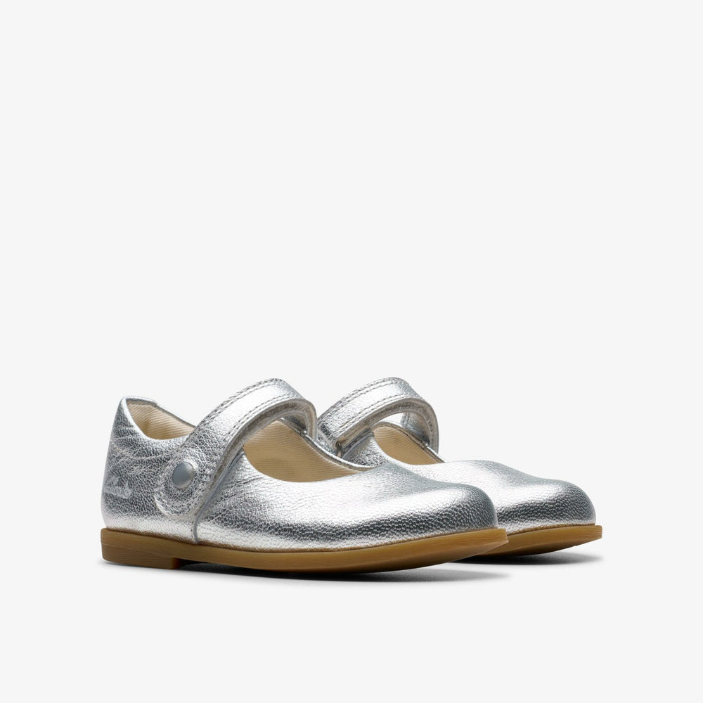 Drew Tap Toddler Silver Metallic | Clarks on Sale - Kids