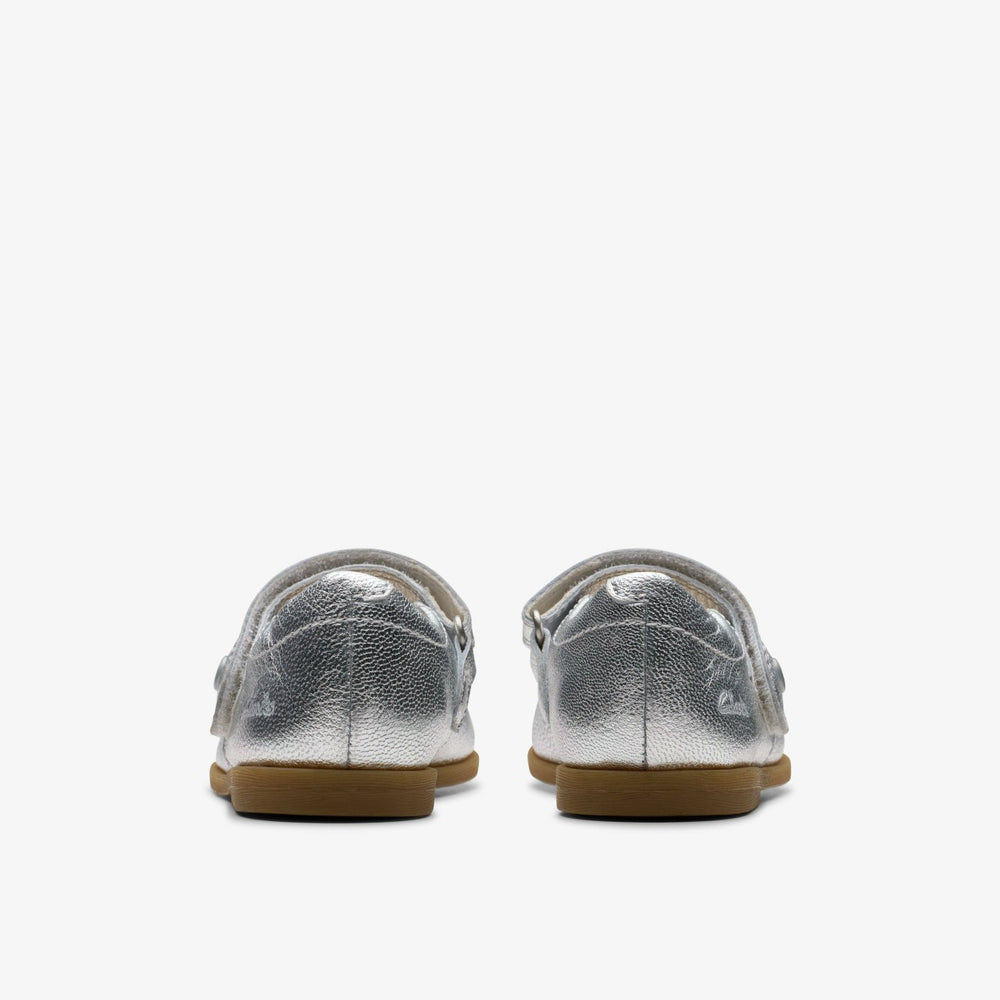 Drew Tap Toddler Silver Metallic | Clarks on Sale - Kids