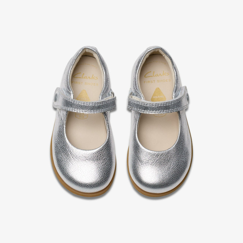 Drew Tap Toddler Silver Metallic | Clarks on Sale - Kids