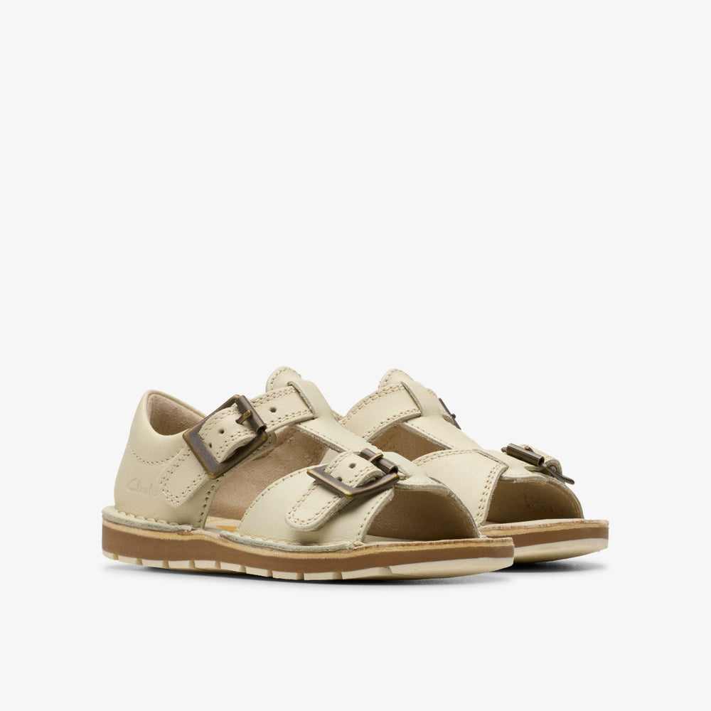 Playsun RF Toddler Off White Leather | Clarks for sale - Kids