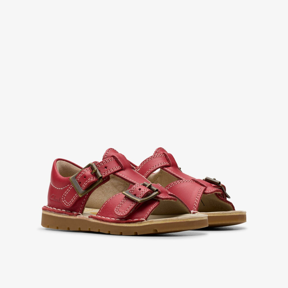 Playsun Toddler Red Leather | Clarks on Sale - Kids