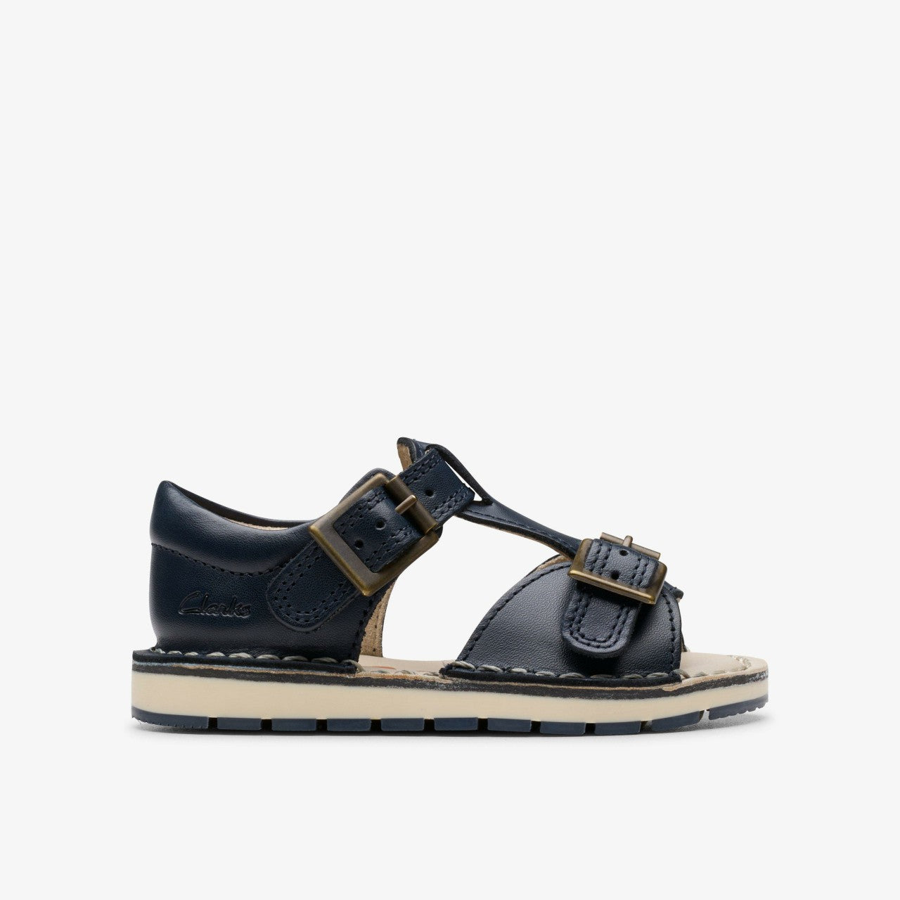 Playsun Toddler Navy Leather | Clarks outlet - Babies / Kids