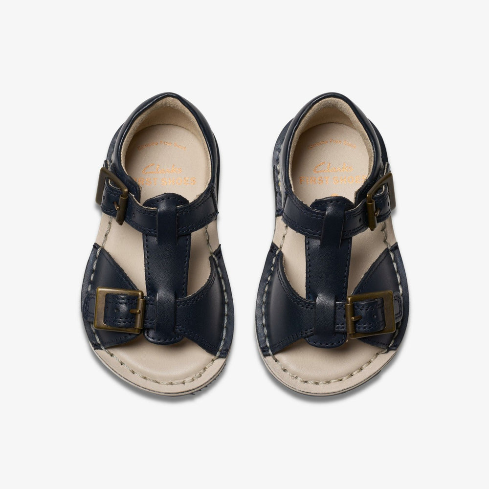 Playsun Toddler Navy Leather | Clarks outlet - Babies / Kids