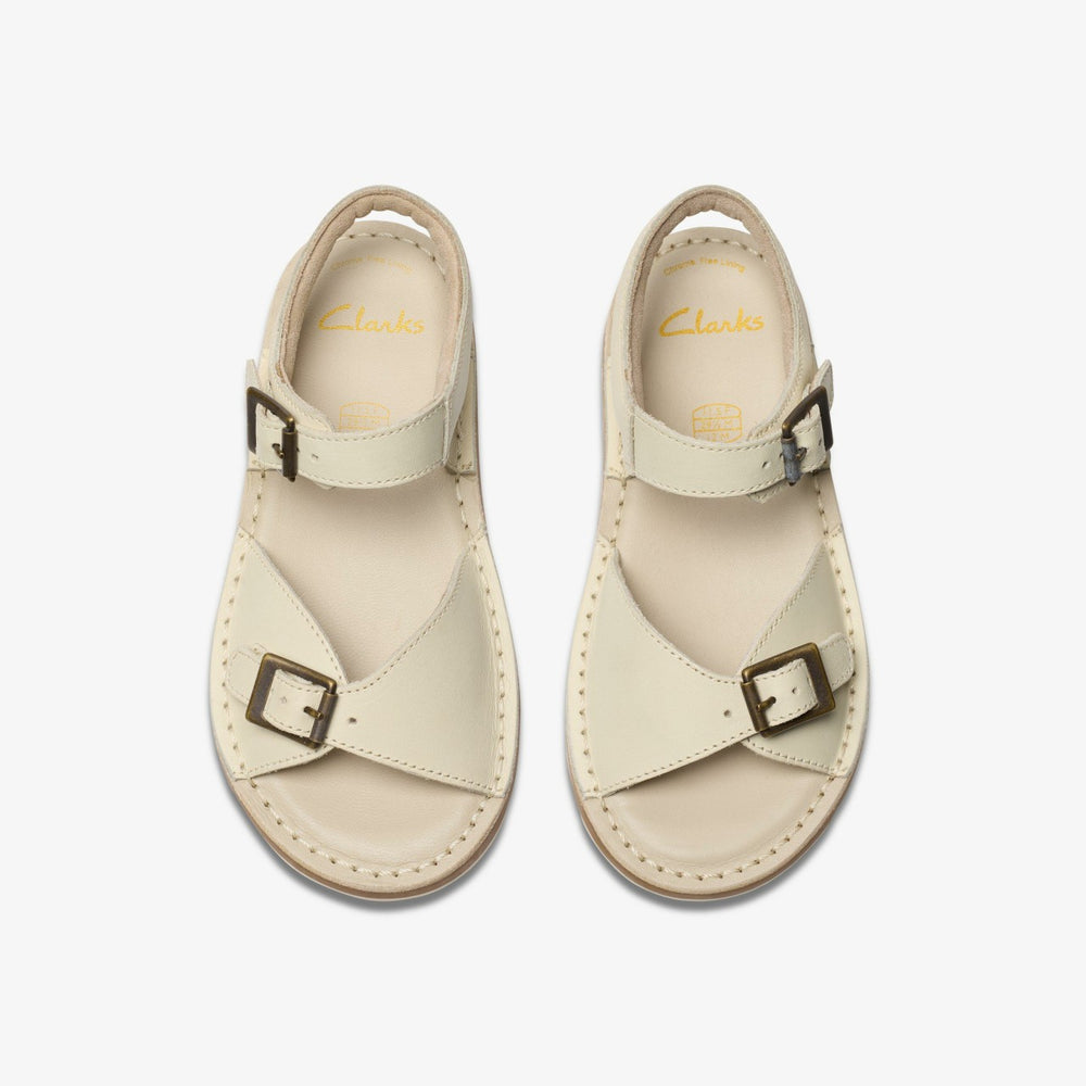 Playsun Kid Off White Leather | Clarks for sale - Kids
