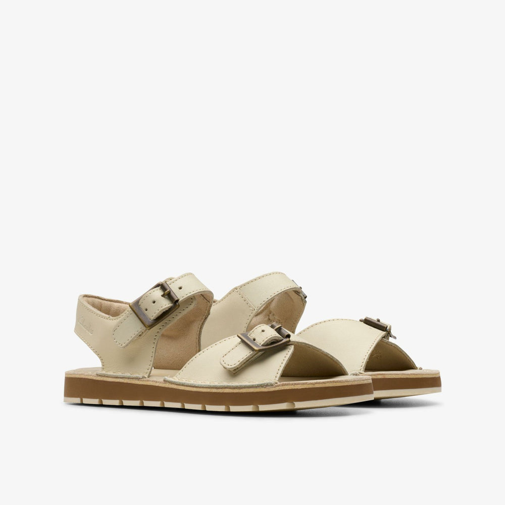 Playsun Kid Off White Leather | Clarks for sale - Kids