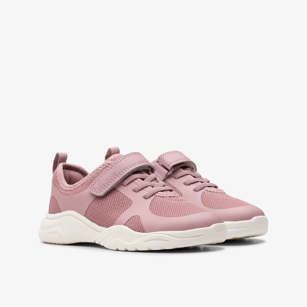 Feather Ath Kid Dusty Pink | Clarks for sale - Kids
