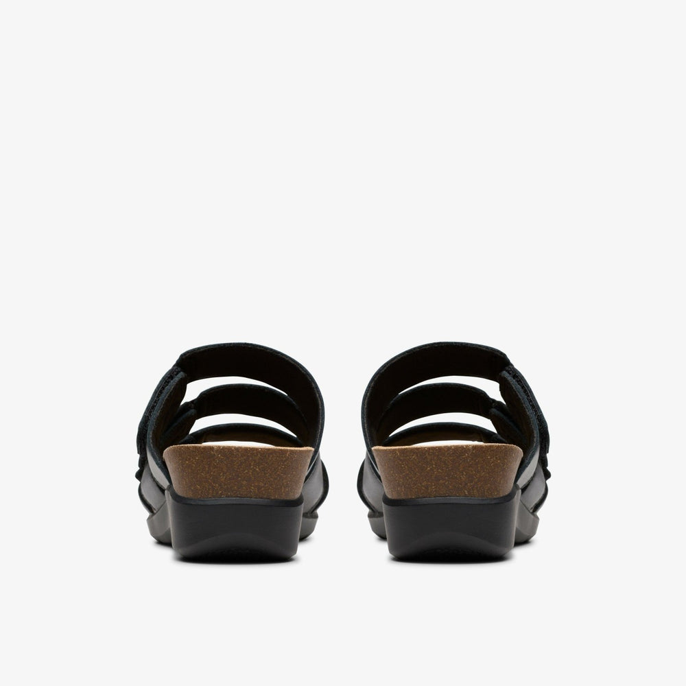 Calenne Lily Black Leather | Clarks outlet - Women