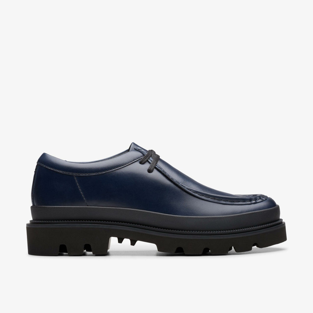 Badell Seam Navy Leather | Clarks discount - Men