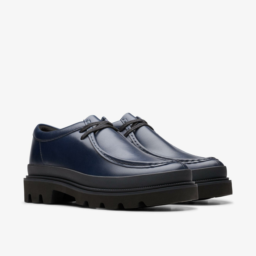 Badell Seam Navy Leather | Clarks discount - Men