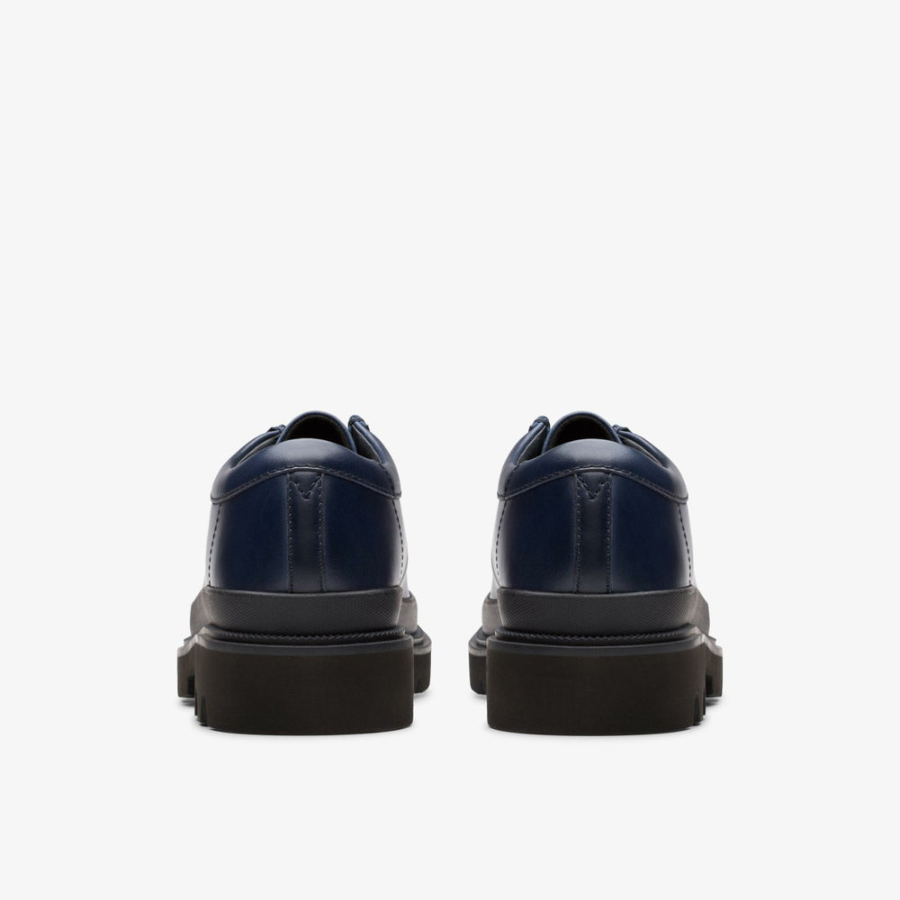 Badell Seam Navy Leather | Clarks discount - Men