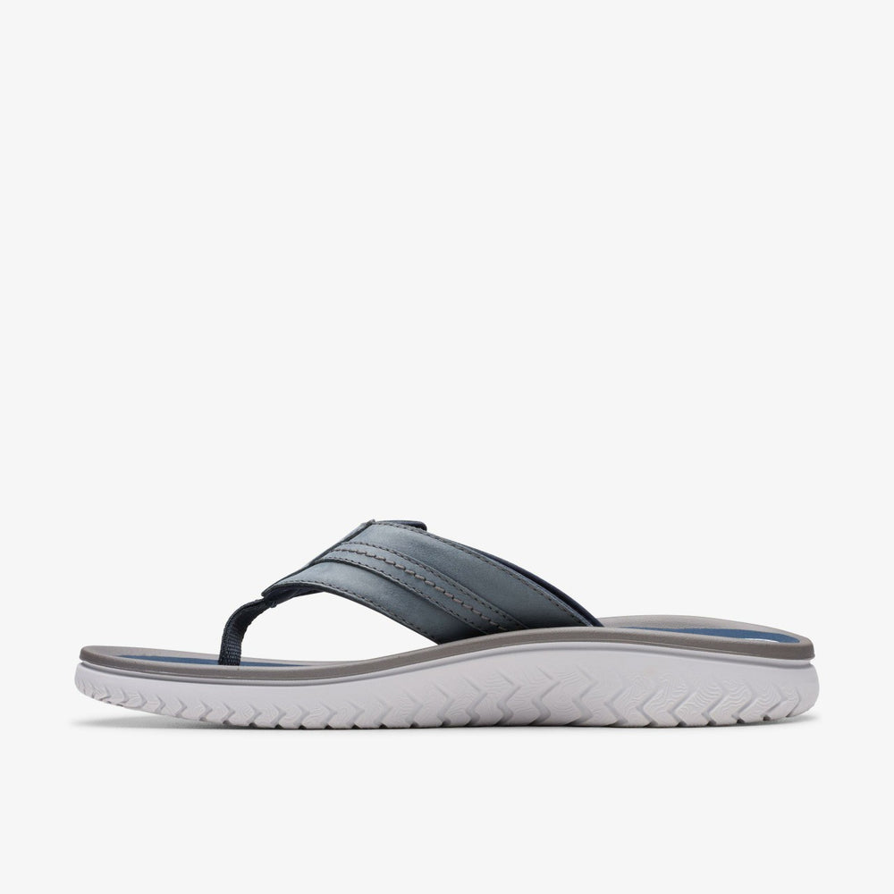 Wesley Sun Navy Leather | Clarks for sale - Men
