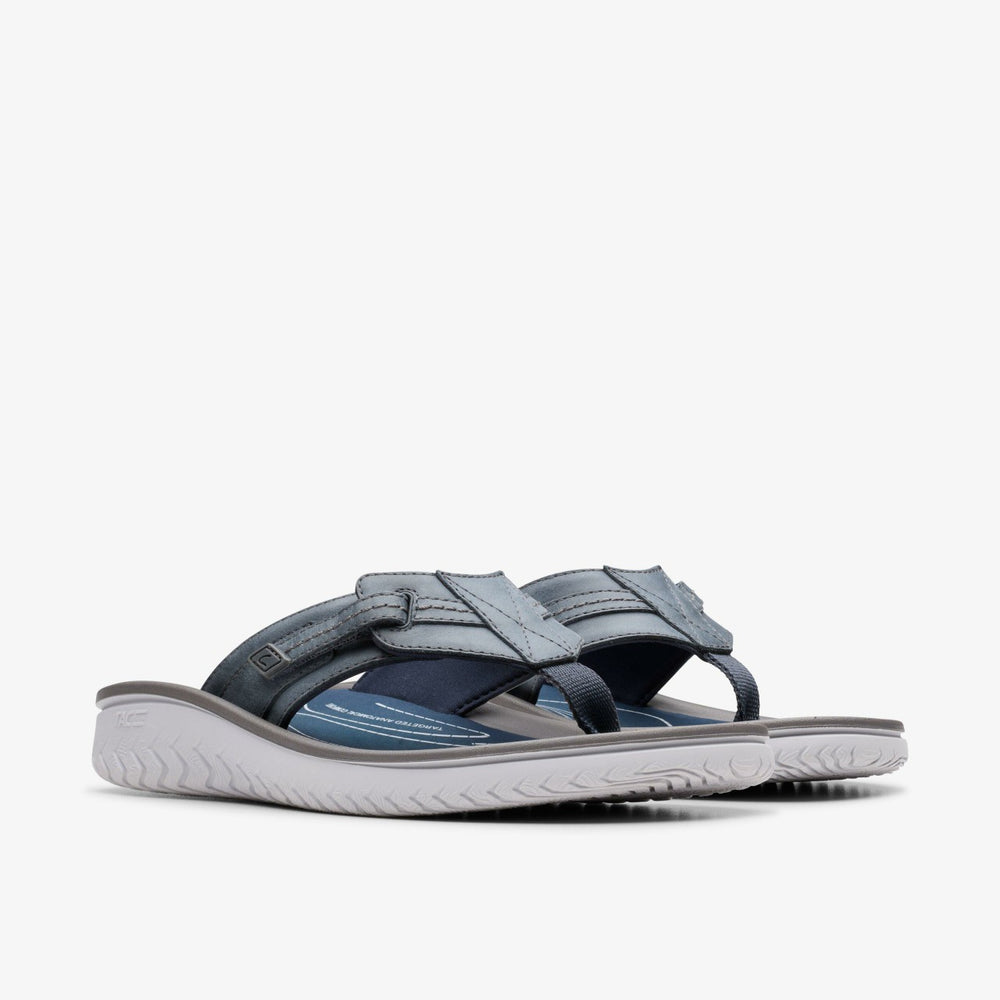 Wesley Sun Navy Leather | Clarks for sale - Men