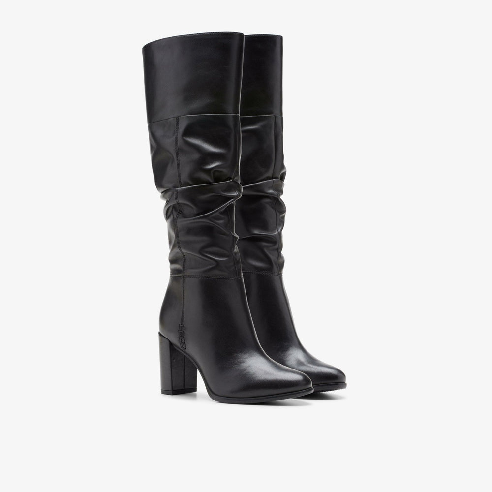 Freva 85 Slouch Black Leather | Clarks outlet - Women