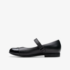 Finja Gem Kid Black Leather | Clarks outlet - Kids
