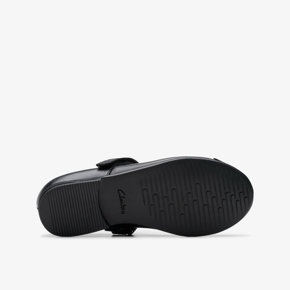 Finja Gem Kid Black Leather | Clarks outlet - Kids