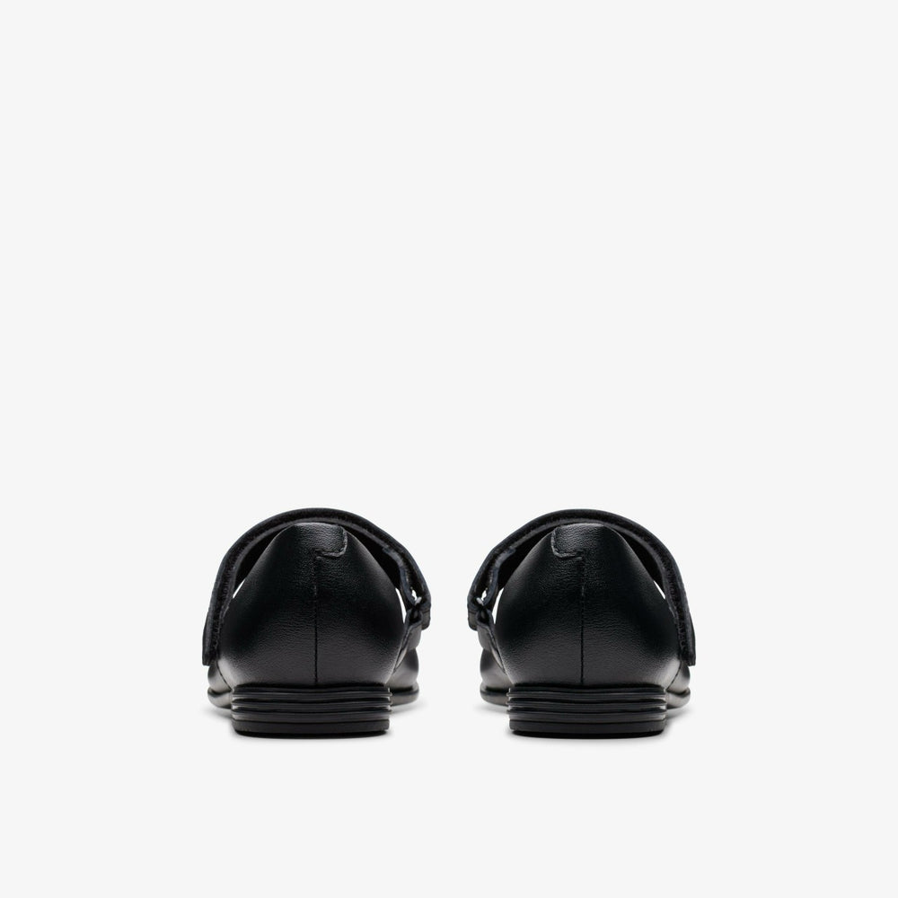 Finja Gem Kid Black Leather | Clarks outlet - Kids