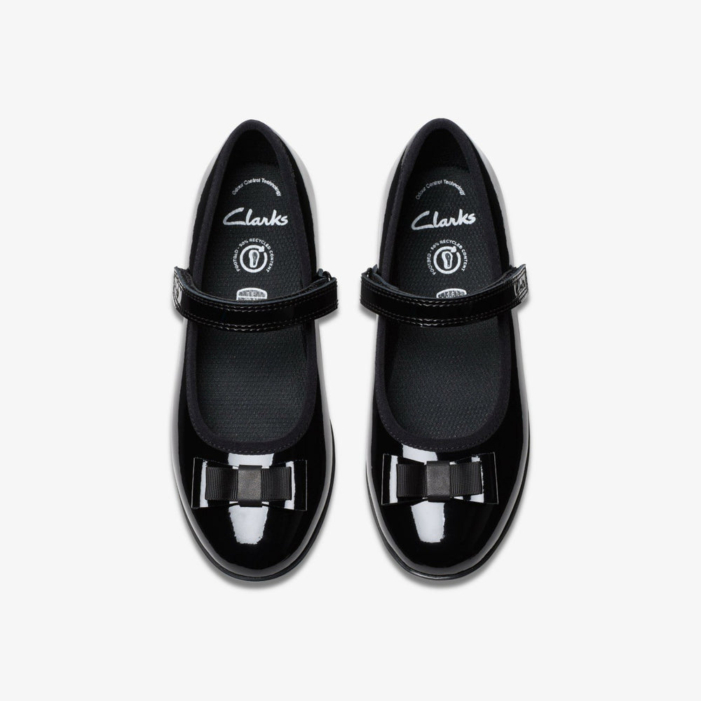 Finja Tap Older Black Patent | Clarks discount - Kids