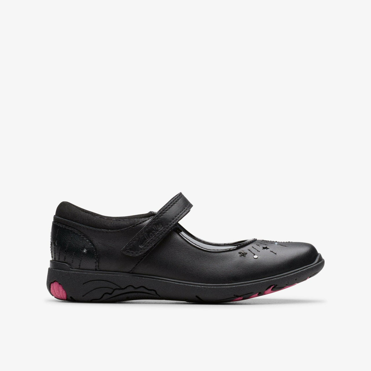 Relda Wish Kid Black Leather | Clarks outlet - Kids