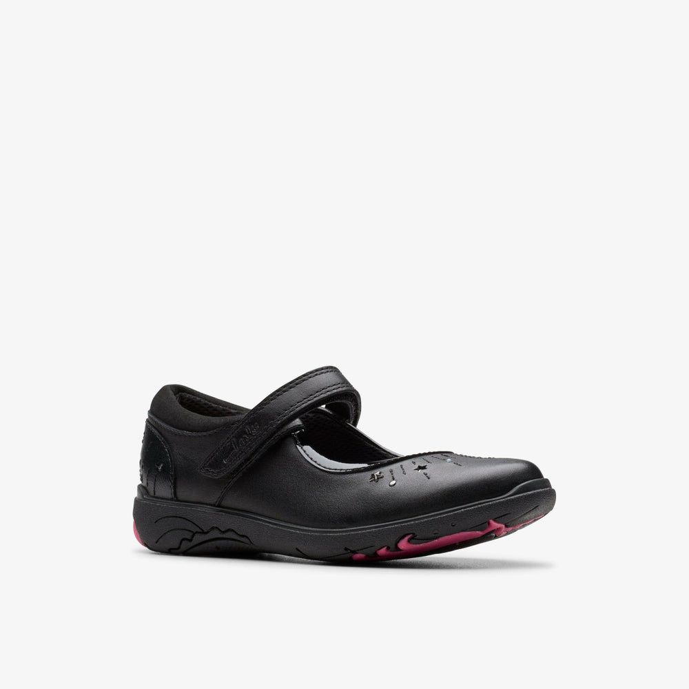 Relda Wish Kid Black Leather | Clarks outlet - Kids