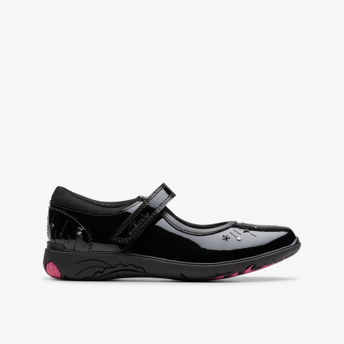 Relda Wish Kid Black Patent | Clarks discount - Kids