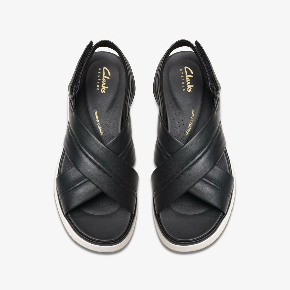 Tuscan Cross Black Leather | Clarks Sale - Women