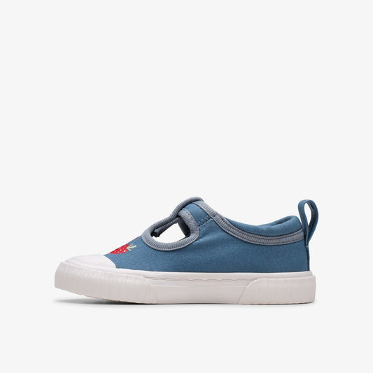 Foxing Berry Toddler Blue Canvas | Clarks online - Kids / Babies