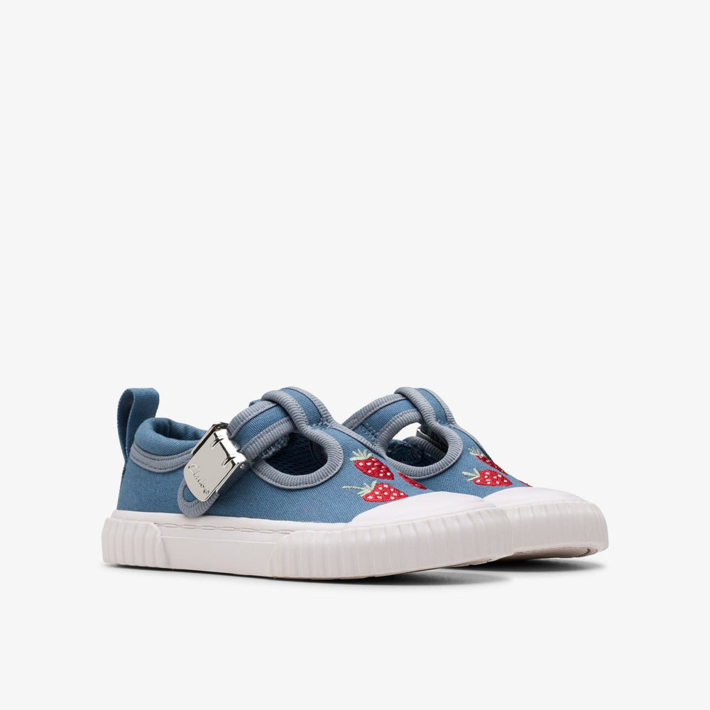 Foxing Berry Toddler Blue Canvas | Clarks online - Kids / Babies