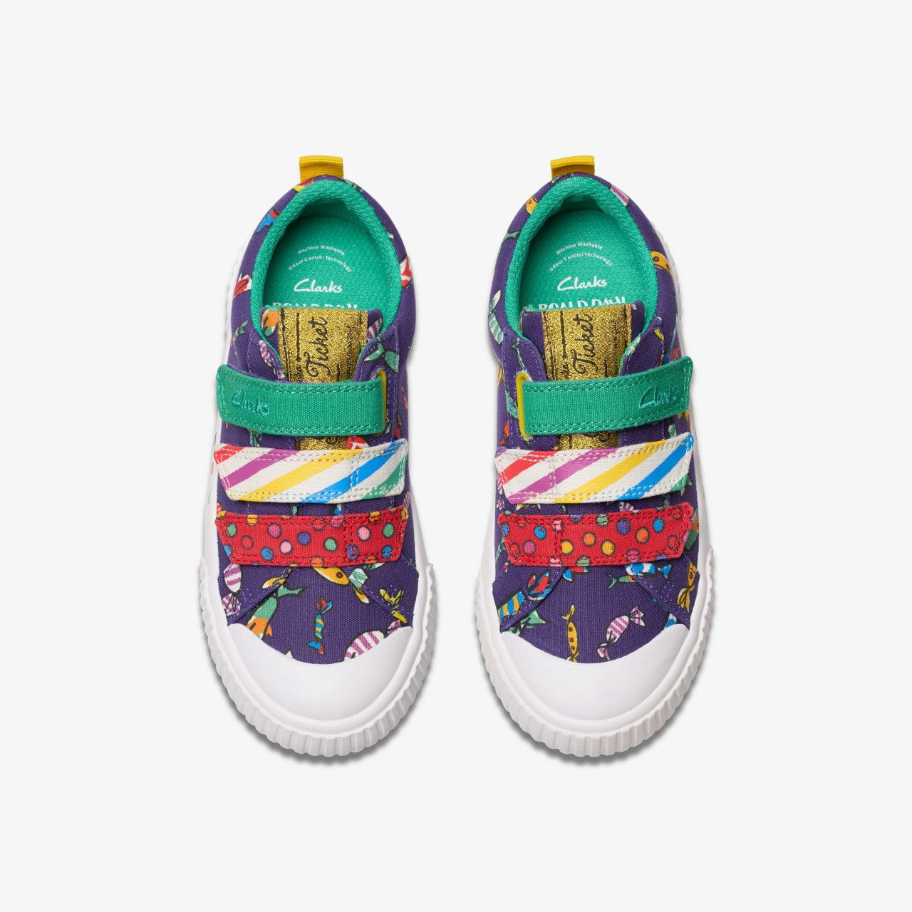 Roald Dahl Charlie & the Chocolate Factory Foxing Mix Kid Purple Canvas | Clarks Sale - Kids