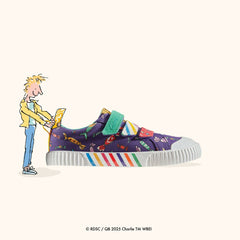 Roald Dahl Charlie & the Chocolate Factory Foxing Mix Kid Purple Canvas | Clarks Sale - Kids