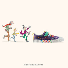 Roald Dahl Charlie & the Chocolate Factory Foxing Mix Kid Purple Canvas | Clarks Sale - Kids