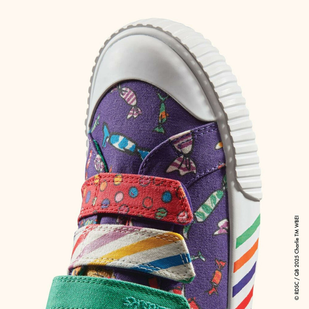 Roald Dahl Charlie & the Chocolate Factory Foxing Mix Kid Purple Canvas | Clarks Sale - Kids