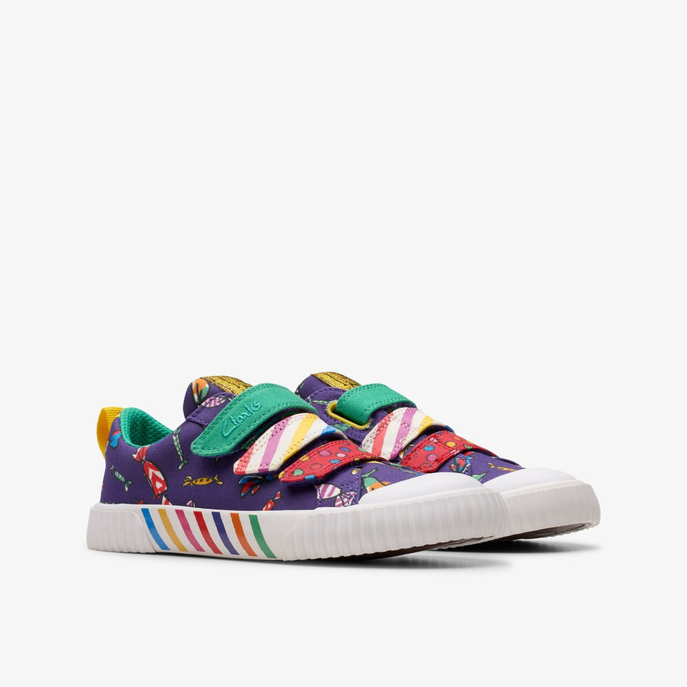 Roald Dahl Charlie & the Chocolate Factory Foxing Mix Kid Purple Canvas | Clarks Sale - Kids