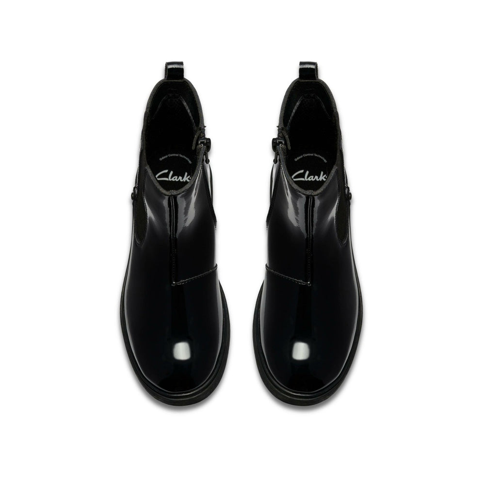 Astrol Orin Kid Black Patent | Clarks outlet - Kids