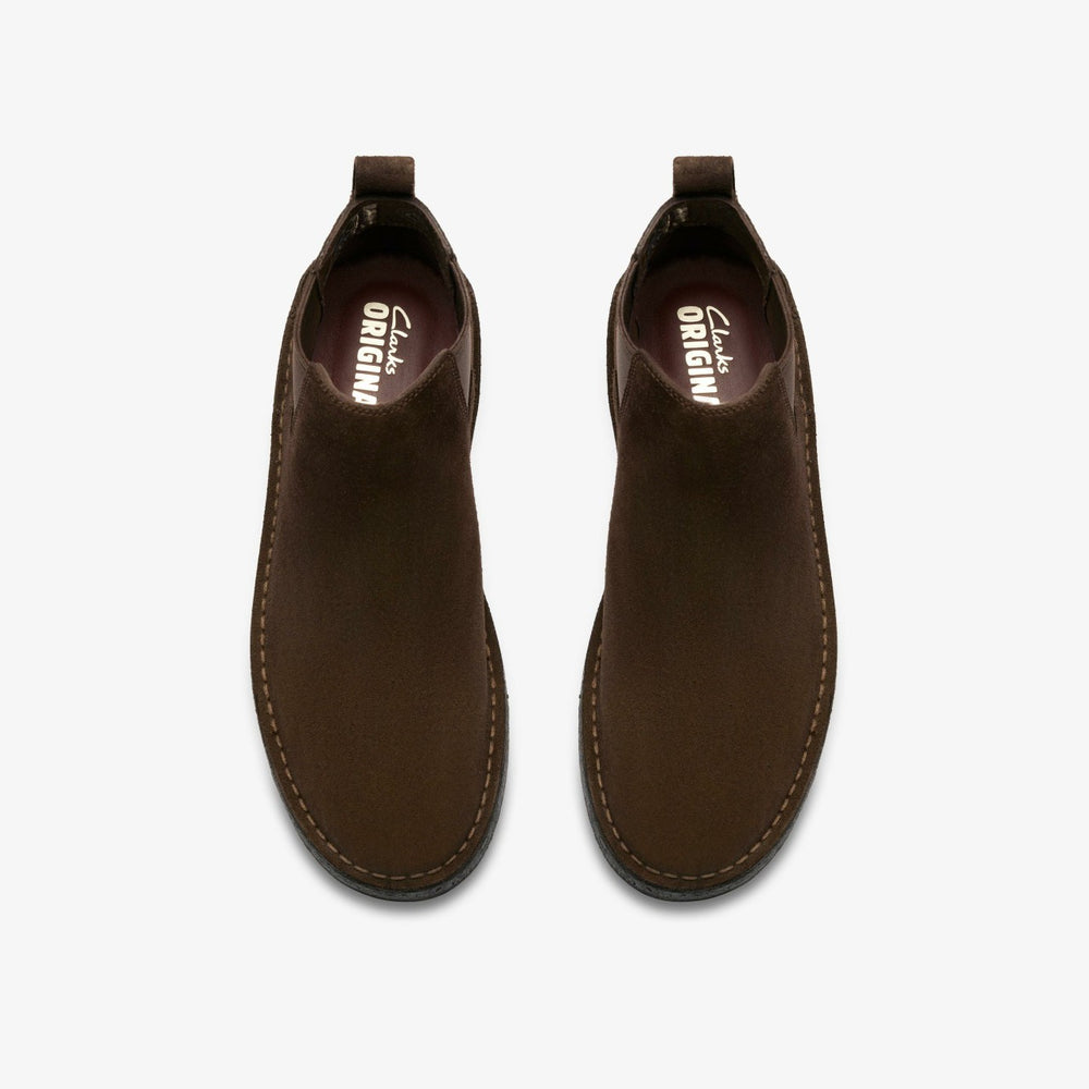 Desert Chelsea Dark Brown Suede | Clarks for sale - Men