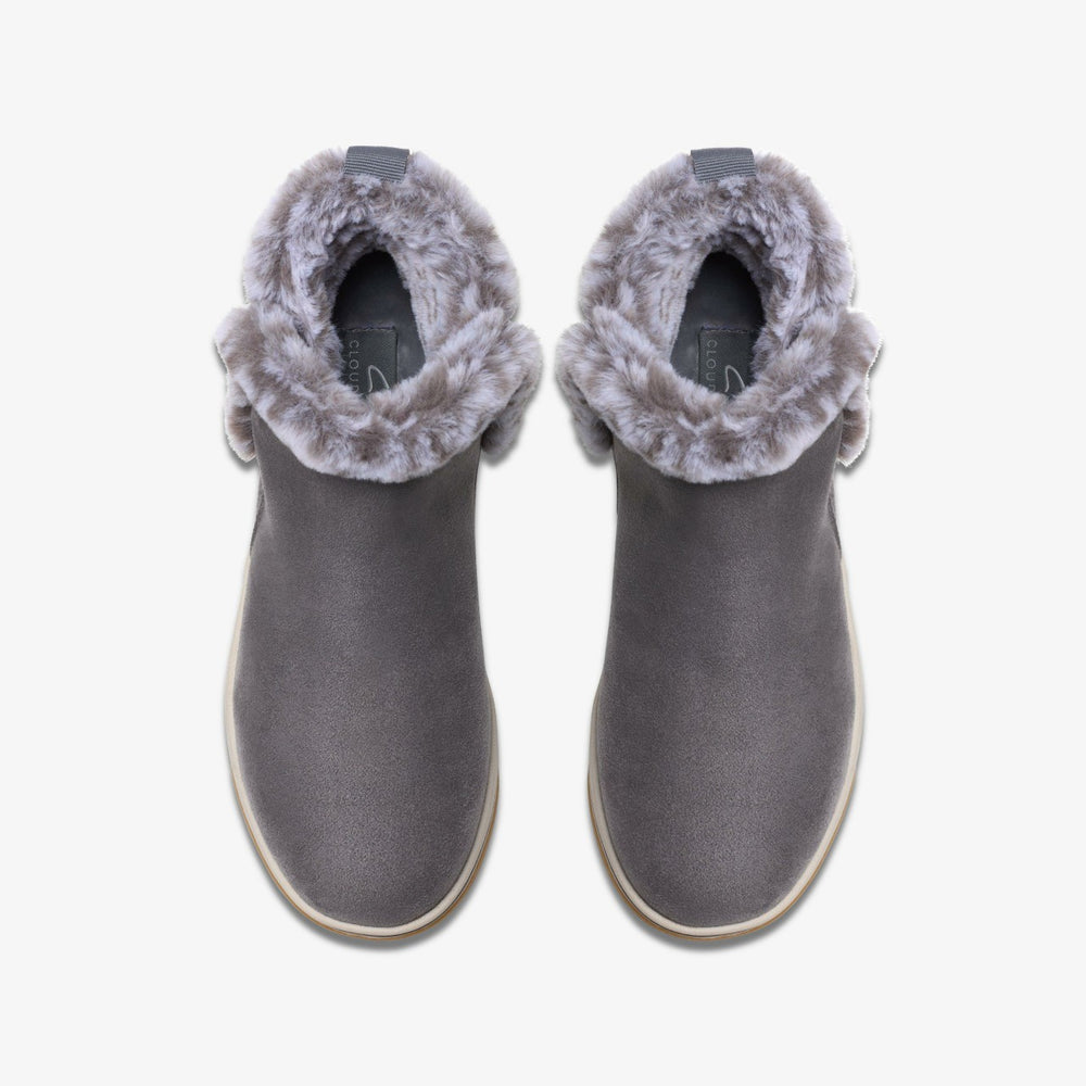 Brinkley Fur Dark Grey | Clarks outlet - Women