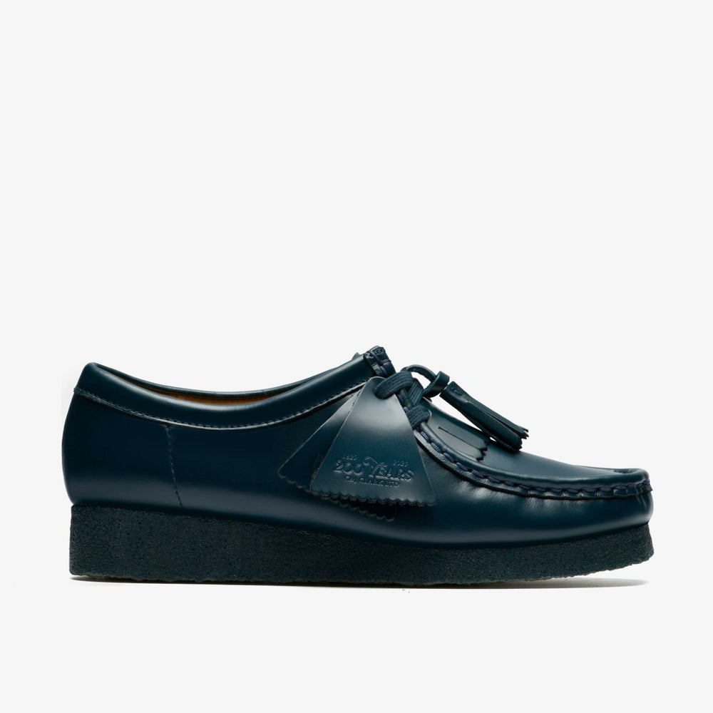 Wallabee Dark Teal Leather | Clarks online - Women