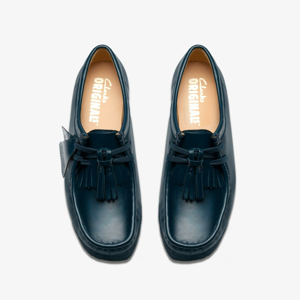 Wallabee Dark Teal Leather | Clarks online - Women