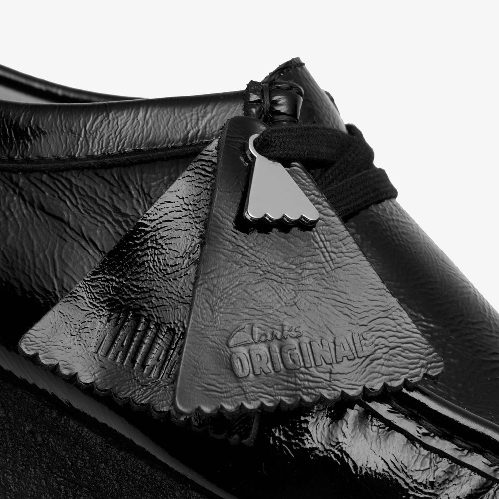 Wallabee Black Patent | Clarks for sale - Women