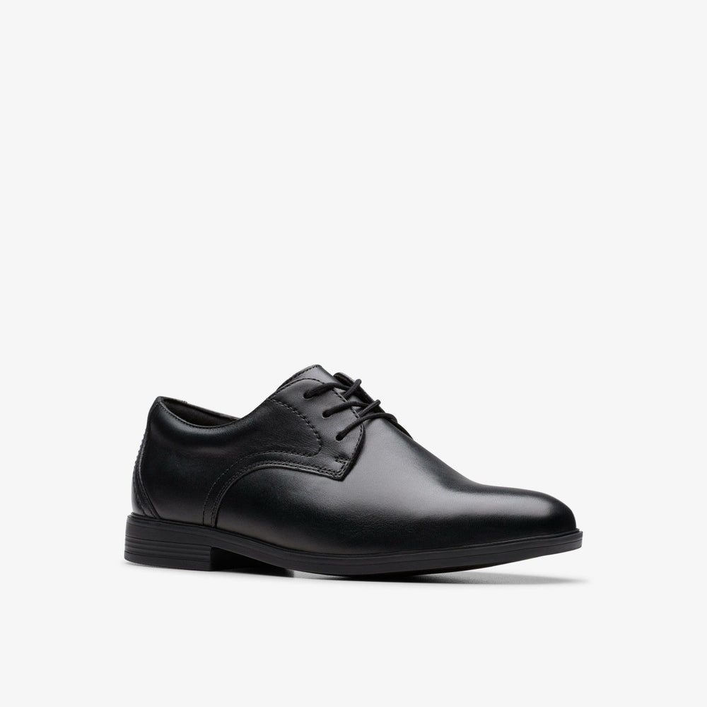Jonwin Step Youth Black Leather | Clarks on Sale - Kids