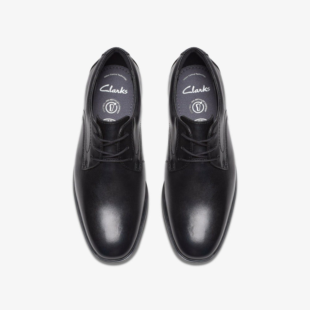 Jonwin Step Youth Black Leather | Clarks on Sale - Kids