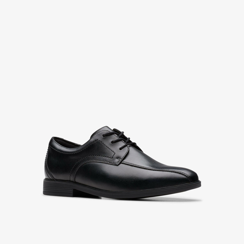 Jonwin Loop Youth Black Leather | Clarks for sale - Kids